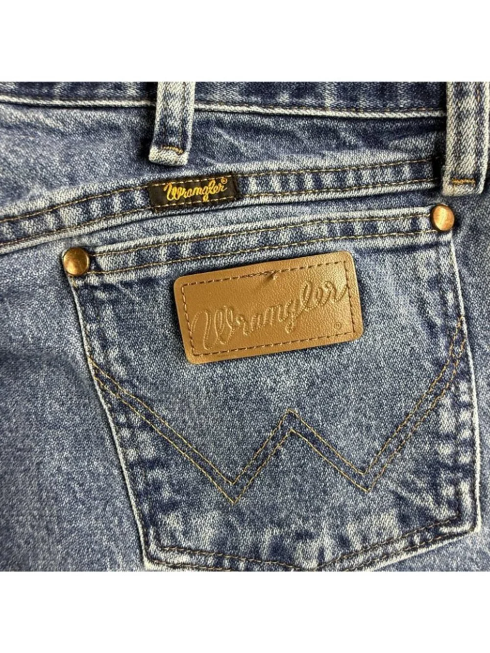 Wrangler Jeans Mens 36x32 Blue Cowboy Cut Straight Denim Medium Wash 1013MWZGK
